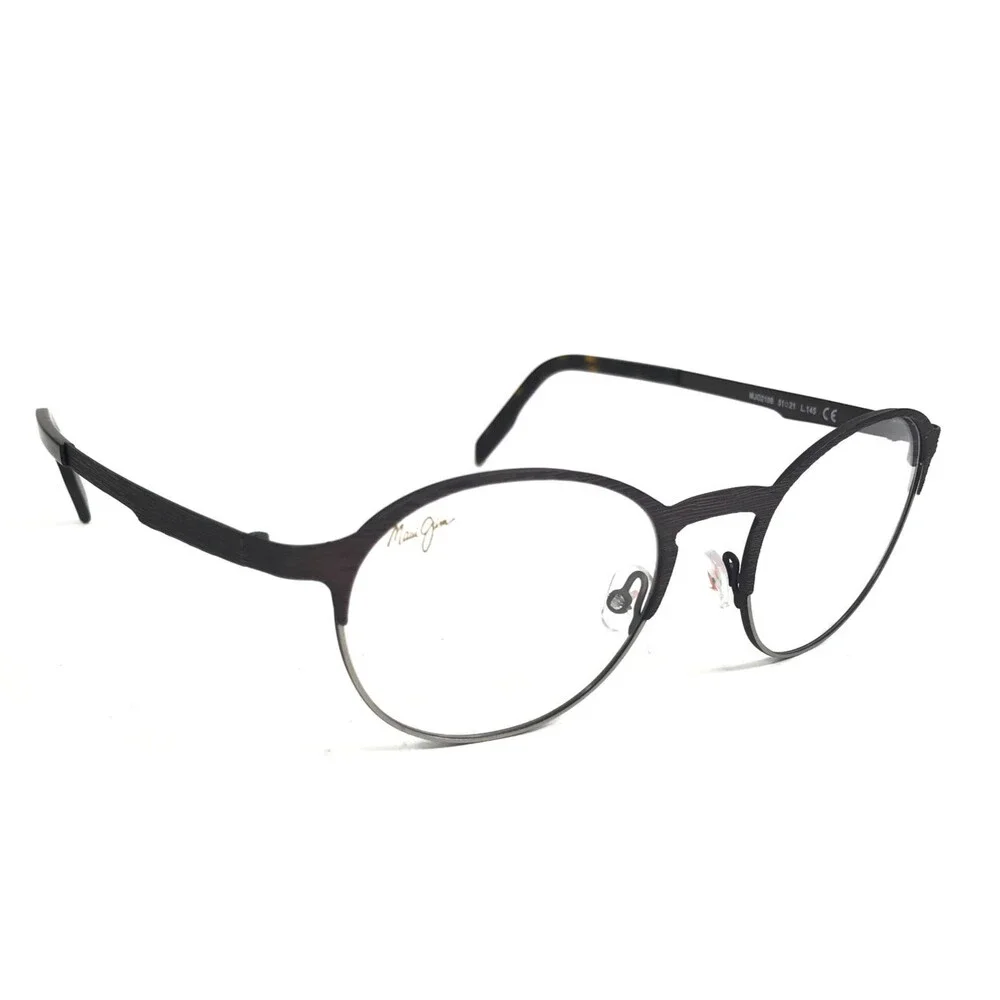 Maui Jim Eyeglasses Frames MJO2108-25D Matte Purple Woodgrain Gray 51-21-145